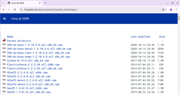 Linux @ CERN repos still contain CentOS 7 packages