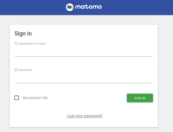 Matomo login